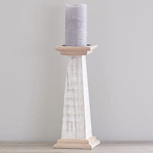 Wood pillar Candle Holder, Large