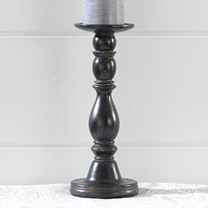 Classic Candle Holder Tall, Distressed Black