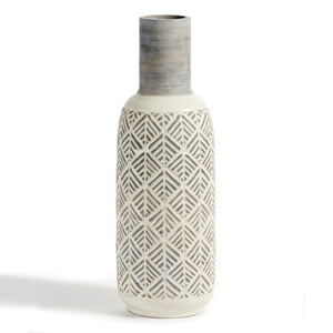 Geometric Stoneware Vase