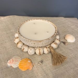 Tiki Sands Beaded Candle
