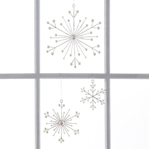 BOGO Pearl Snowflake Ornament Set