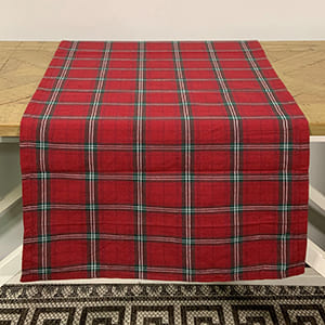 Red Green Plaid 54" Table Runner
