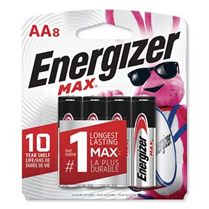 Energizer Max Alkaline AA Batteries, 8 pack