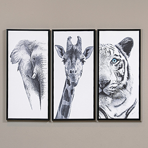 Animal 3-pc Canvas Print Set