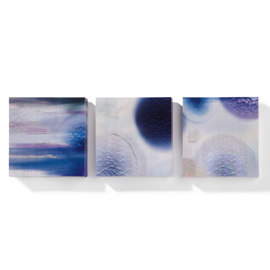 Modern Blue Canvas 3-pc Print Set