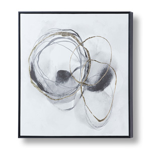 Modern Circles Framed Canvas Print