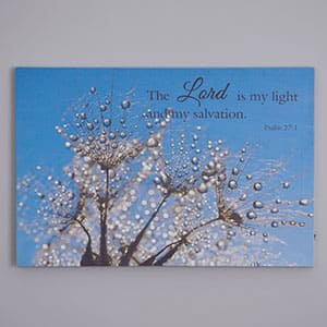 The Lord is My Light LED Canvas Print