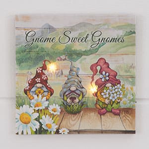 Spring Gnome Canvas LED Print