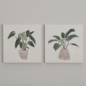 Potted Plants Canvas 2-pc Print Set