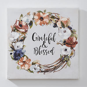 Grateful & Blessed Canvas Print