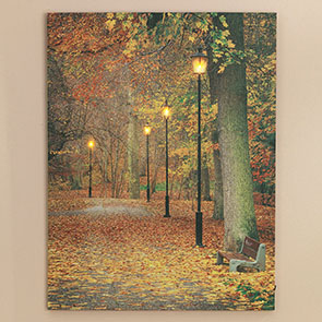 Fall in The Park LED Canvas Print