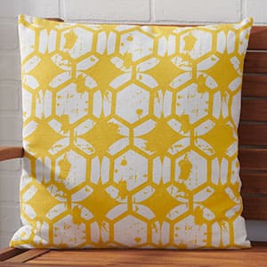 Yellow Lattice 20" Pillow Cover