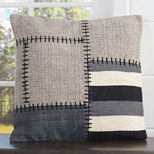Black Patch 20" Pillow Cover