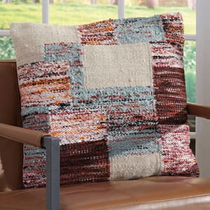 Textured Patchwork 20" Pillow Cover