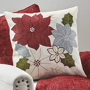Natures Poinsettia Pillow Cover
