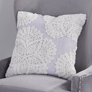 Lavender Crochet 20" Pillow Cover