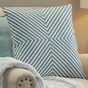 Embroidered Chevron 18" Pillow Cover