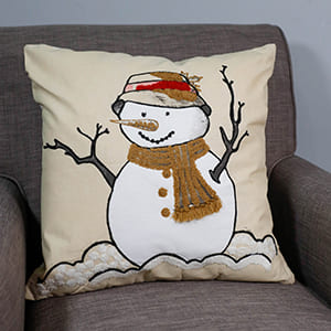 Nostalgic Snowman  Pillow Cover