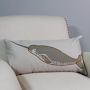 Narwhal 21"x11" Pillow Cover