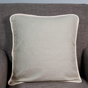 Gray Rope Cord 18" Pillow Cover