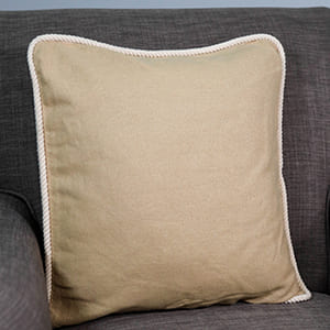 Tan Rope Cord 18" Pillow Cover