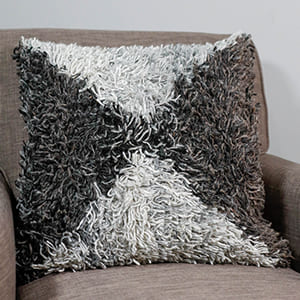 Two Tone Shag Pillow Cover