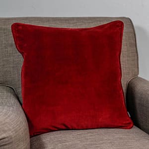 Velvet Pillow Cover, Red