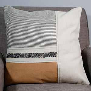 Natural Squares Pillow Cover