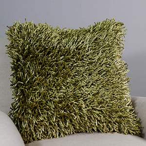 Shag Pillow Cover, Lime