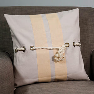 Nautical Rope Pillow Cover, Cream