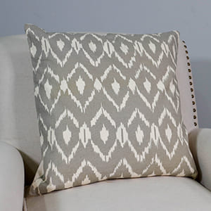 Ikat Design Pillow Cover, Gray