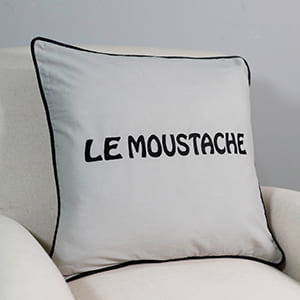 Le Moustache Pillow Cover