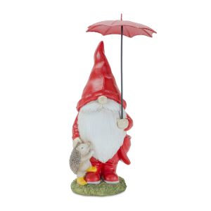 Red Resin Gnome w/Umbrella