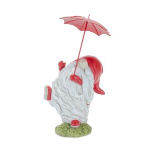 Red Resin Dancing Gnome w/Umbrella