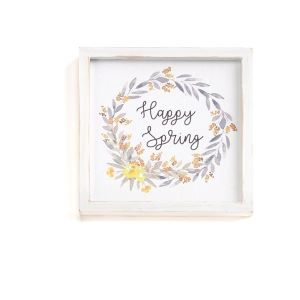 Happy Spring Wood Sign