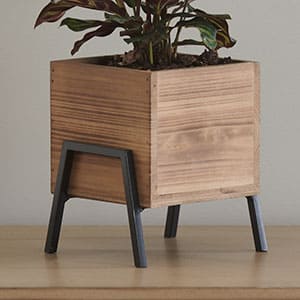 Wood Box Planter, Medium
