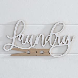 Laundry Cutout Wood Sign