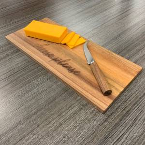 Wood Cheese Board and Knife Set