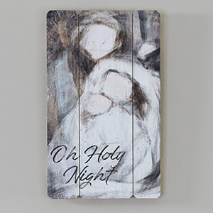 Oh Holy Night Wood Sign