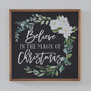 Believe In Miracles Wood Sign