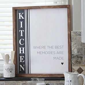 Kitchen Memories Wood Sign