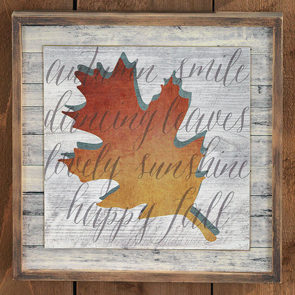 Autumn Smile Wood Sign