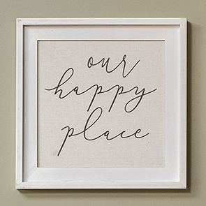 Our Happy Place Wood Sign