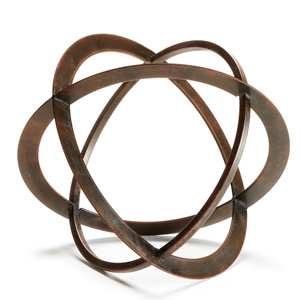 Intertwined Circles Metal Sphere
