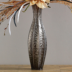 Gray Santiago Metal Vase
