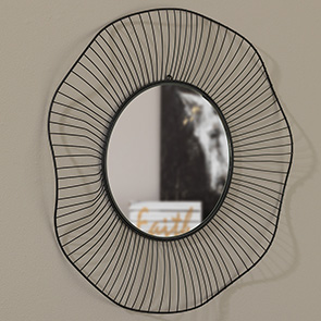 Wavy Round Mirror
